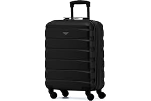 Flight Knight Maleta Rigida Ligera de 4 Ruedas, Equipaje de Mano Aprobado para Mas de 60 Aerolineas como easyJet, Jet2 y Tamano Maximo para Ryanair (Priority) 55x40x20cm