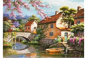 YMJD - Kit bordado de punto de cruz, bordado impreso 11 CT, punto de cruz, 40 x 50 cm