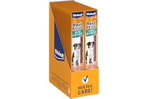 VITAKRAFT - Beef Stick Hypoallergénique - Friandise Chien au Bœuf spécial intolérances et allergies - Alimentation Pour Chien - Riche En Viande - Lot de 50 Sticks en sachets fraîcheur (12 g)