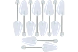 Incutex 5 Pairs Women's Shoe Stretcher for EU Size 35/36/37/38, Plastic Shoe Shaper for Women Shoes, Sneakers, Moccasins, Stilettos, Loafers, Ballerinas, Transparent, transparent