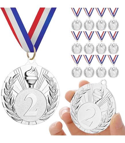 Rubans Médailles Bleus Et Rouges Avec Clip 22mm - Lots De