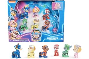 Paw Patrol - La Super Patrouille Le Film - Multipack 6 Figurines - Figurine Pat Patrouille À Collectionner - Chase Marcus Ruben Stella Rocky Zuma - Pat Patrouille Jouet - Jouet Enfant 3 Ans et +