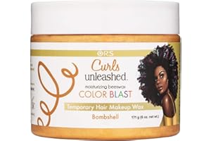ORS Curls Unleashed Bombshell Color Blast Cire de maquillage temporaire pour cheveux, avec cire d'abeille hydratante et huile de ricin, pour une meilleure expérience de coloration