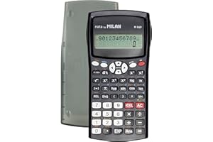 Milan 159110KBL - Calculadora científica con pantalla LCD de 2 líneas