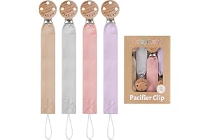 TYRY.HU Baby Napphållare Tyg Nappar Kedjor Mjuk Mjuk Unisex Nyfödd Universal Napp Hållare för Pojkar och Flickor Present Pake