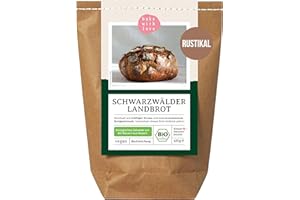 Bio Schwarzwälder Landbrot Brot Backmischung - Brotbackmischung für rustikales Brot - auch für Brotbackautomat geeignet - Bake with Love - (1er Pack)
