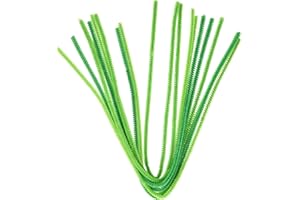 KnorrPrandell Gütermann 8471043 - Nastro ricoperto di Peluche Arcobaleno 50 cm, Sacchetto da 10 Pezzi, Colore: Verde