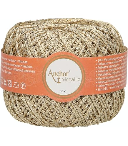 Rico Design Creative Lamé - Gomitolino Filato Argento 25g Per Uncinetto E Maglia - 3