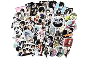 LANSEEDE Anime Black Butler Laptops Aufkleber 50 Stück Vinyl Ästhetische wasserdichte Aufkleber für Wasserflasche Aufkleber Laptops Motorrad Fahrrad Aufkleber Graffiti Patches (Black Butler)