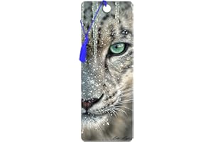 3D LiveLife Bookmark - Blue Ice from Deluxebase. A Snow Leopard Bookmark with lenticular 3D Artwork Licensed from Renowned Artist Colin Bogle