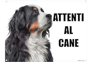 LOVELYTILES BOVARO DEL BERNESE attenti al cane mod 2 TARGA cartello IN METALLO (15X20)
