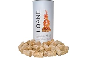 LOANE – Pastillas Encendido Chimenea – Encendedor Chimenea, Encendedor Barbacoa, Pastillas Encendido, Encendedores Ecológicos, Encendedores Naturales, Encendedores De Lana De Madera.