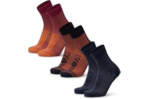 DANISH ENDURANCE Hiking Socks, Warm Merino Wool Walking Socks with Lightweight Anti Blister Cushioning for Winter, for Men & Women, Unisex, 3 or 5-Pack