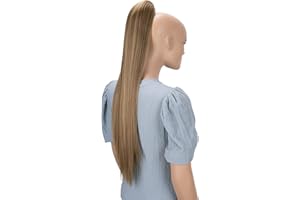 CAISHA 70cm Postiche Natte Queue De Cheval Extensions De Cheveux Raide Mélange Blond Brun H165