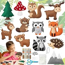 12 Pièces Kits Couture en Feutre Monster, Kit de Couture pour Enfants et Débutants, Kit de DIY Bricolage en Feutre, Jouets à Coudre DIY, Articles Décoratifs en Peluche, Breloque