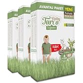 Baby Turco Doğadan Mega Avantaj Paketi Pofuduk K&uuml;lot Bez 6 Numara Xlarge 186 Adet
