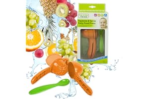 FIVE-A-DAY FRESH Squeeze & Serve Baby Food Press Feeding Spoon Fresh Healthy Food Puree BPA Free