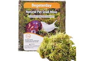 Begeterday Mousse Naturelle pour escargots de Compagnie, l'article idéal pour Maintenir l'humidité dans Votre enclos
