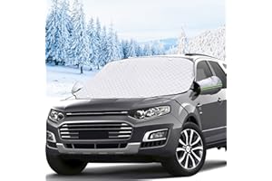 DATEFUN Protector para Parabrisas, Protector para Arabrisas Coche con 5 imanes, protección contra el Sol, UV, Nieve, Hielo, Helada, Cubierta para la mayoría de Coches, 157 x 126 cm