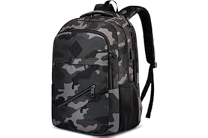 ‎BIKROD Rucksack Herren und Damen, Wasserdicht Schulrucksack Jungen Mädchen Teenager für 15.6 Zoll Laptoptasche mit USB Ladeanschluss, Arbeit Reisen Camping Schulranzen mit Anti Diebstahl Tasche, Camouflage