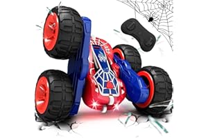 Tecnock 2025 Remote Control Cars with 2.4 Ghz Remote Control 360°Flip Stunts RC Car Monster Truck with Colorful Light for 3-12 Years Outdoor Toy Gift for Kids