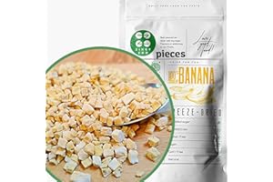 ZINGY ZOO Frutta Liofilizzata Banane Essiccate Pezzi | Banana Disidratata | Banane Secche Banana Secca Puro Gusto di Frutta Fresca | Sapore di Banane Fresche for Banana Polvere Freeze Dried Fruit Banana