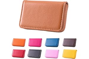 Waylipun Visitenkartenetui, PU-Leder Premium Visitenkartenhalter, mit Magnetverschluss, zur Schonenden ​Aufbewahrung Ihrer Karte, Visitenkarten Etui für Damen und Herren (Braun)