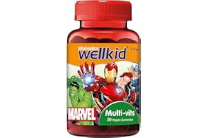 Kids MultiVitamins, Chewable Gummies, Wellkid Marvel