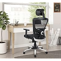 SAVYA HOME Beatle High Back Ergonomic Office Chair with Adjustable Arms and 2D Lumbar Support (Ergonomic Meshback, Black…