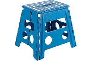 ARREGUI TB32-A Sgabello Pieghevole Multiuso | Sgabello per Adulti o Bambini | Scala Pieghevole | Scalino | Sgabello per cucina, bagno, campeggio | 32 cm di altezza | Ibiza Blue