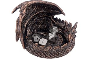 The Grinning Gargoyle – Gardien des dés de Dragon en Bronze – Statue en résine – Incroyable Peinte à la Main – Parfait pour DND et Autres Jeux de rôle et Jeux de rôle – Cadeaux DND