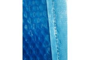 Bâche à bulle, bâche solaire, couverture solaire 410 mµ pour piscines rondes Ø 550 cm, avec bords renforcés cousus et œillets