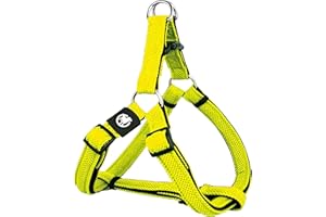 DDOXX Arnés Perro Step-In Air Mesh, Ajustable, Acolchado | Muchos Colores & Tamaños | para Perros Pequeño, Mediano y Grande | Accesorios Gato Cachorro | Amarillo, M, empapadores 60x90