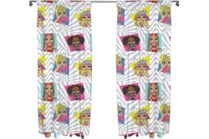 L.O.L. SURPRISE! L.O.L Suprise! Official Curtains | OMG Grey Buzz Children’s Bedroom Curtains | Perfect For Any Children’s Bedroom (72 Inch)