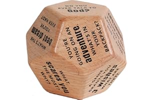 Merry Expressions Conversation Starter & Ice Breaker Game - Perfect Dinner Party Games for Adults & Kids - The Dice Includes 12 Questions, More Elaborate than Yes or No Game - Conversation Dice Game