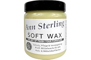 Ann Sterling "Soft Wax" Wachs Möbelwachs Shabby Chic Holzwachs Versiegelung Finish Wachs Kalkwachs (500ml, Farblos)