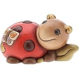 THUN - Coccinella con Farfalla - I Classici, Figure - Idea Regalo - Ceramica - h 10 cm - Formato Piccolo