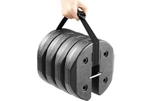 ABCCANOPY Gewichte, Baldachin, Pavillon, Regenschirm, Gewichte mit Stahlklemme und Tragegurt, 18,5 kg, 4 Packungen