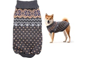 Jodsen Dog Jumper Knit Dog Sweater Coat Turtleneck Puppy Dog Knit Jumper Winter Jacket Vest Warmer Thickening Pullover Dog Sweatshirts Apparel Cute Dog Clothes for Small Medium Dogs Cats (XL)