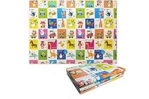 GIODICART Maxi Tappeto Gioco Pieghevole Primi Passi per Neonati e Bambini cm 200x150 - Alto Spessore 10mm