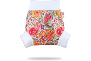 Shorty en PUL Petit Lulu | Culotte de Protection | Pull Up Couche | Couvre-Couche | Taille XL | Réutilisable & Lavable | Étanche | Couches Lavables | Fabriqué en Europe (Colourful Orient)