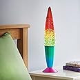 Global Gizmos 48639 16" Rainbow Glitter Lamp/Retro Nostalgia/Relaxing Mood Light/Decorative Illumination