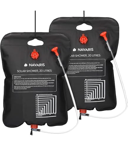 Borsa da doccia solare portatile - 5 galloni/20L campeggio con tubo