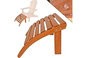 ‎CASARIA Casaria® Fußhocker Holz Outdoor wetterfest 160kg Belastbarkeit Holzstreben Garten Balkon Terrasse Adirondack Liege Stuhl Sonnenliege Braun Akazie