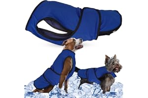 Lautus Pets Hundekühlweste – Leichte Sommerjacke für Kleine Hunde mit Reißverschluss & Klett – Einfach An-/Auszuziehen für Spaziergänge, Reisen & Draußen - L