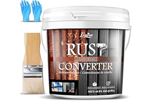 LIMINO Convertisseur de Rouille - Peinture Antirouille et Apprêt Métal Noir - Dissolvant de Rouille, Effet Anti-Rouille Durable, Peinture Inhibiteur de Rouille pour Voitures et Surfaces Métalliques (1892ml)