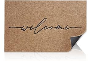 AAZZKANG Mata powitalne do drzwi wejściowych, duży rozmiar 90x60 cm, antypoślizgowa podkładka, prosta, czysta mata do drzwi wejściowych dla intensywnie uczęszczanych wnętrz, wycieraczka zewnętrzna
