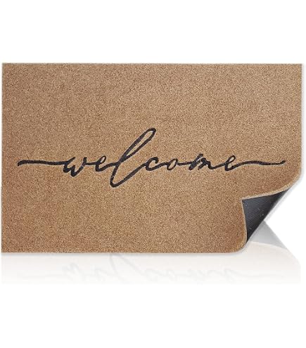 AOAOPQ Zerbino Hello Con Retro In Gomma Antiscivolo - 60x90 Cm, Lavabile Per Esterno/Interno - 3