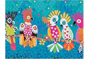 Maxwell & Williams Ręcznik herbaciany z nadrukiem 'Love Hearts' z motywem zwierzęcym, 100% bawełna, turkusowy, 50 x 70 cm