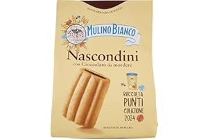 Mulino Bianco Biscotti Frollini Nascondini con Cioccolato, Colazione Ricca di Gusto - 600 gr